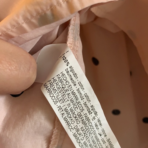 4/$25 Zara NWOT pink polka dot blouse - Picture 7 of 7